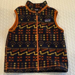 Patagonia Fleece Vest 3T with Geometric Print